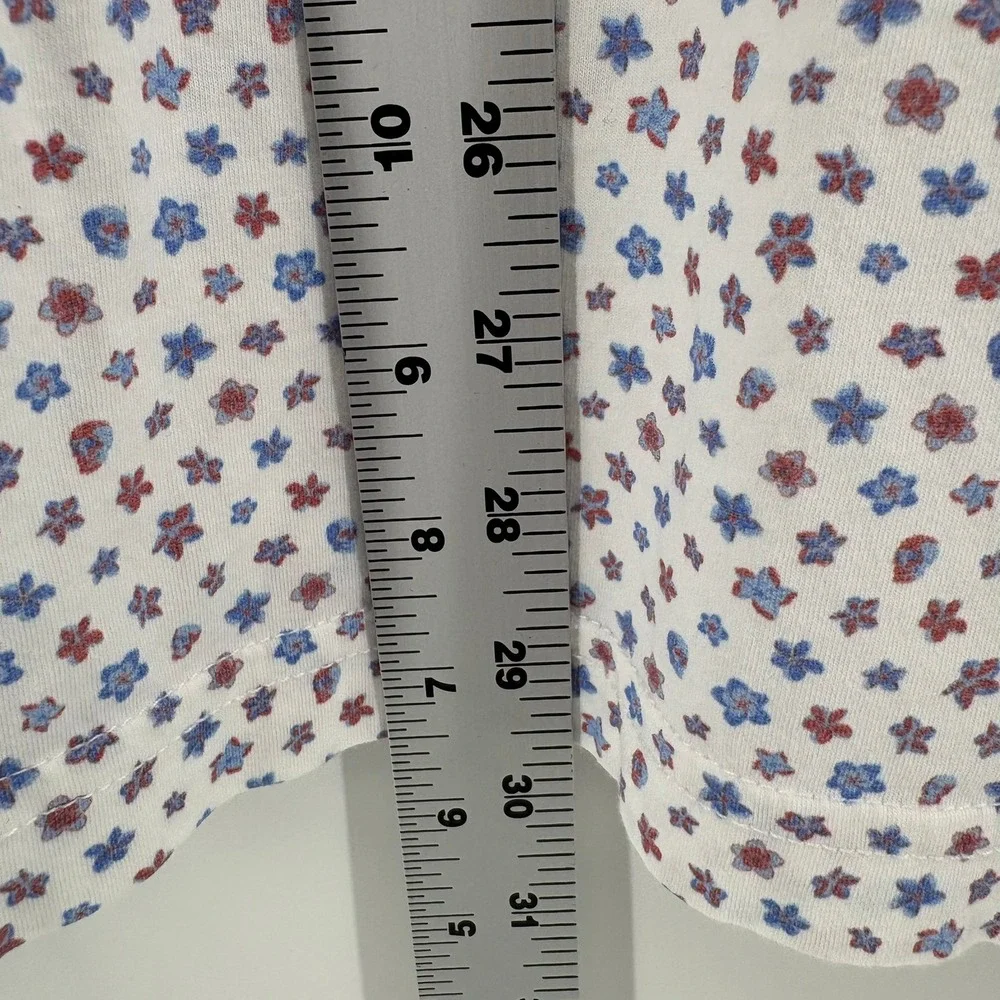 Peter Millar Seaside Mens XL Pima Cotton Floral Polo Shirt White Blue MF21K8